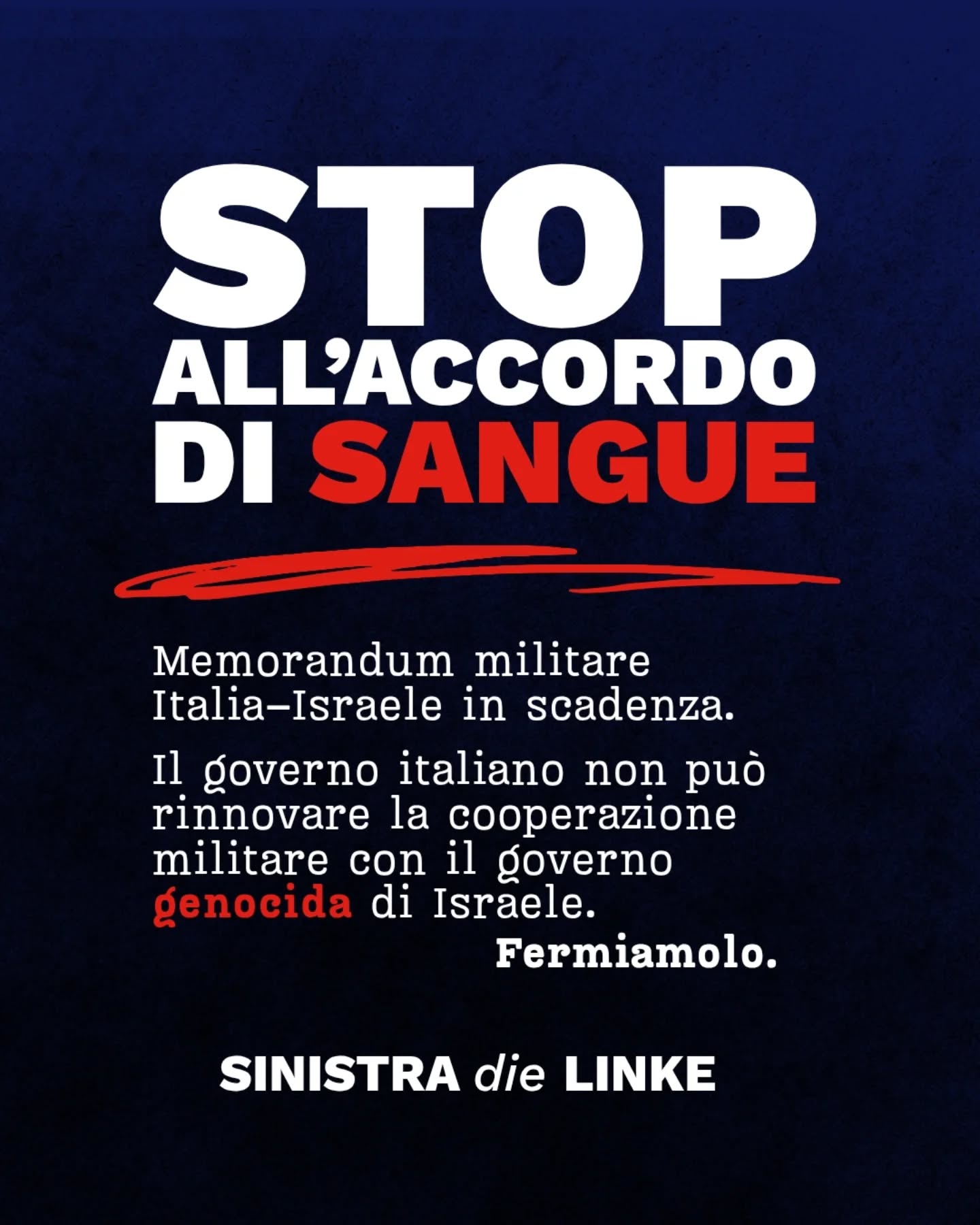 Stop all’accordo di sangue