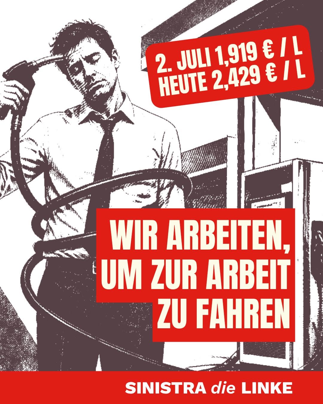 Letzte Woche kostete der Diesel auf dem Weg zur Arbeit 2,219 € pro Liter.